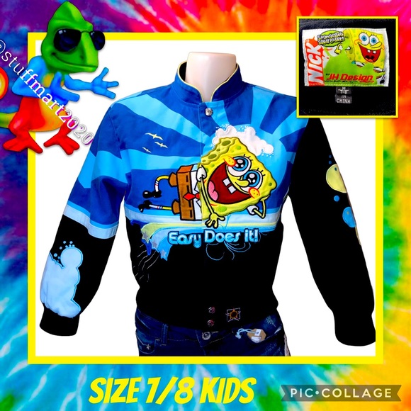 SPONGE BOB SQUARE PANTS DENIM JACKET VINTAGE 2011 RARE COLLECTOR - Picture 16 of 16